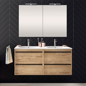 Mobile bagno moderno con piedini L. 100 - Rovere Eternity