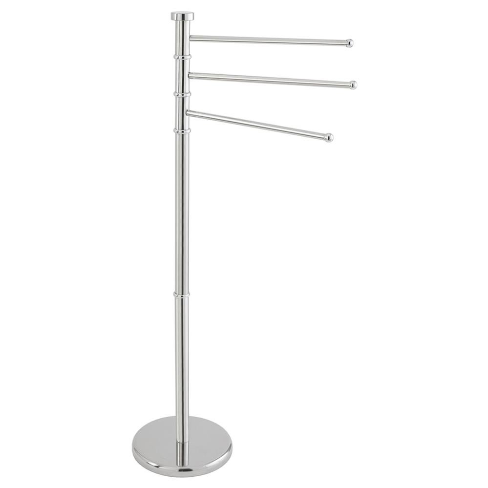 Piantana Portasciugamani FERIDRAS - Acciaio Cromato, 2 Bracci, 87 Cm - Foto 2