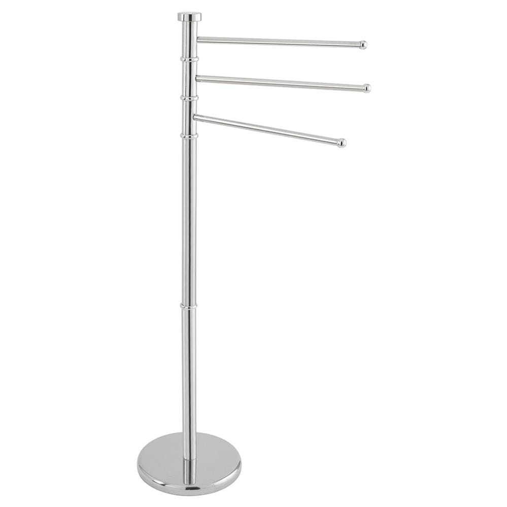 Piantana Portasciugamani FERIDRAS - Acciaio Cromato, 2 Bracci, 87 Cm - Foto 2