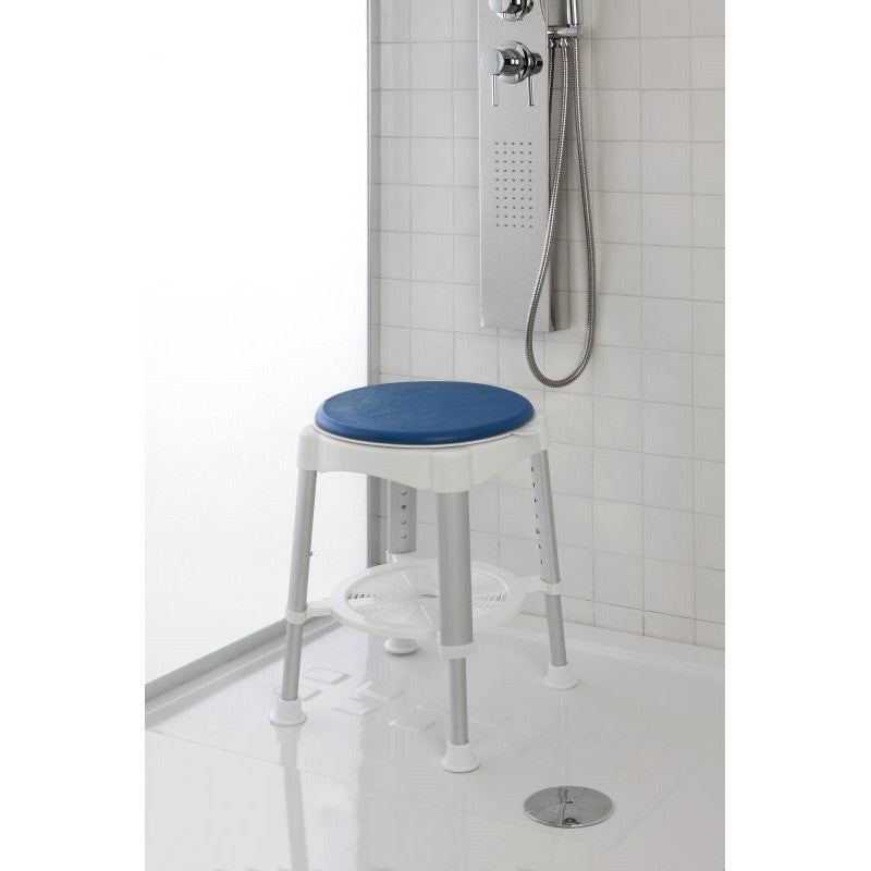 Sgabello doccia girevole altezza regolabile 41-58 cm portata max