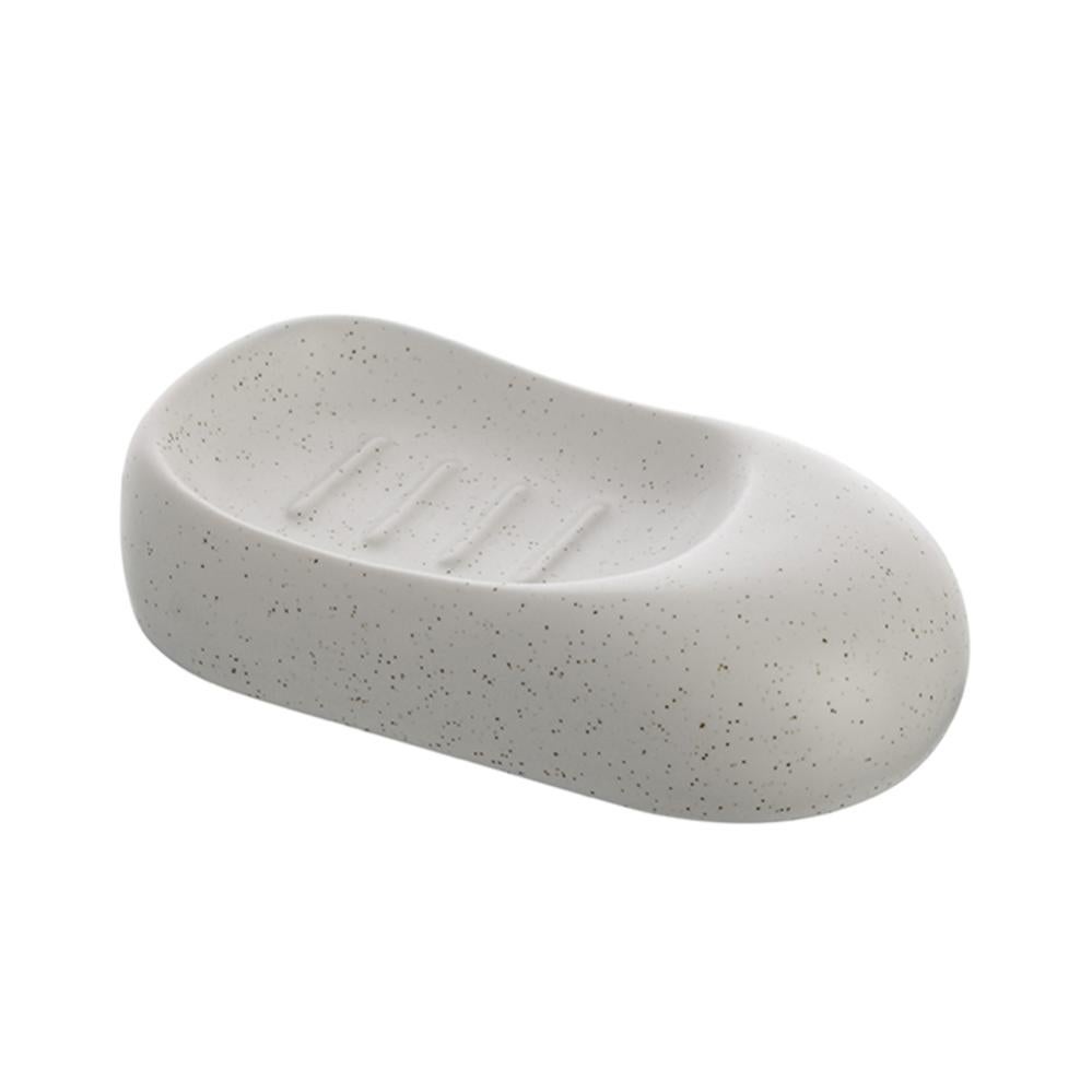 porta sapone in ceramica bianca e base protettiva in pregiato ottone cromato