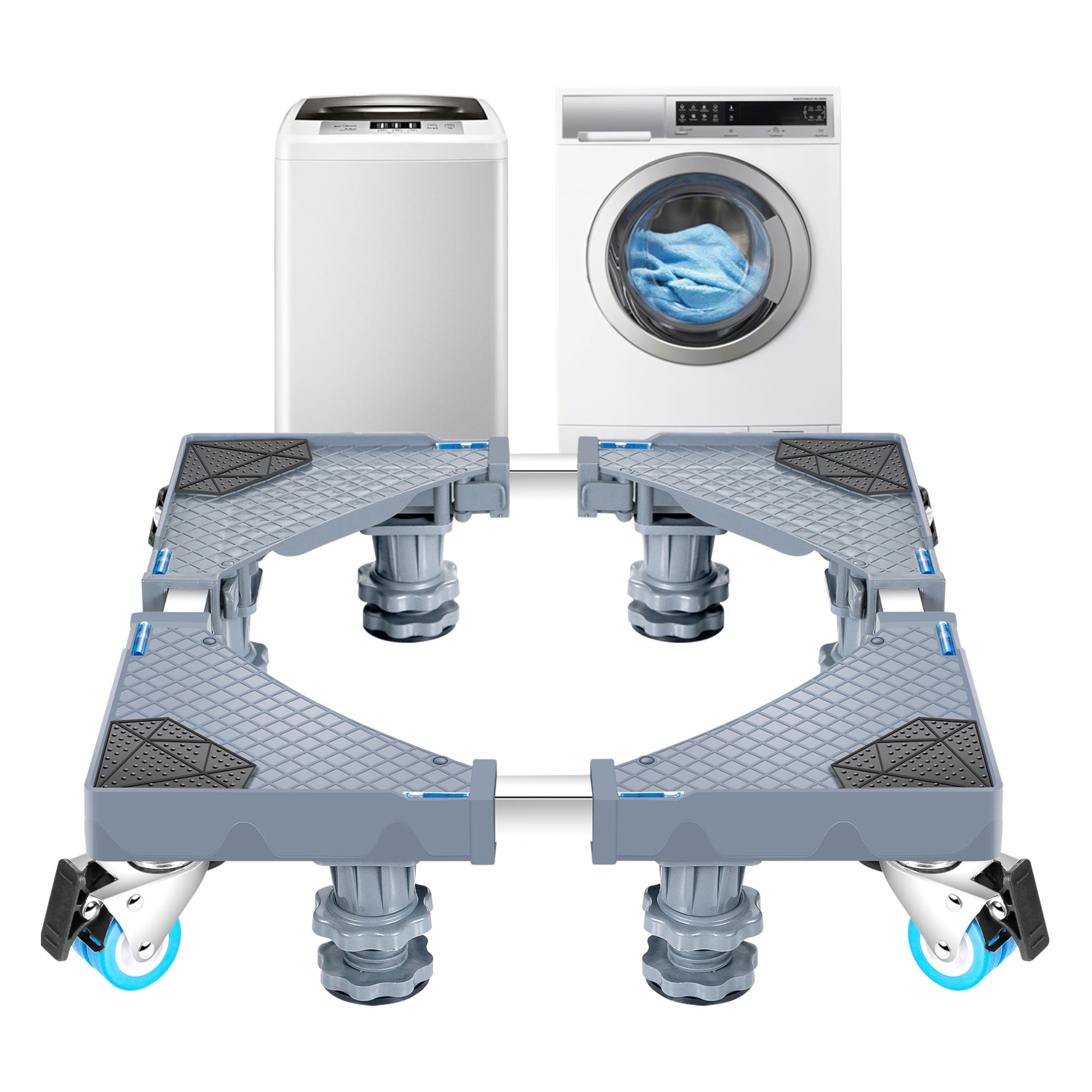 Support à roulettes Maisach pour lave-linge et réfrigérateur ajustable en  taille [en.casa]