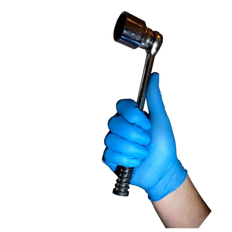 GANT NITRILE NON POUDRE BLEU 4.7gr 240mm BTE DE 100 Taille - L - 8/9 - 2