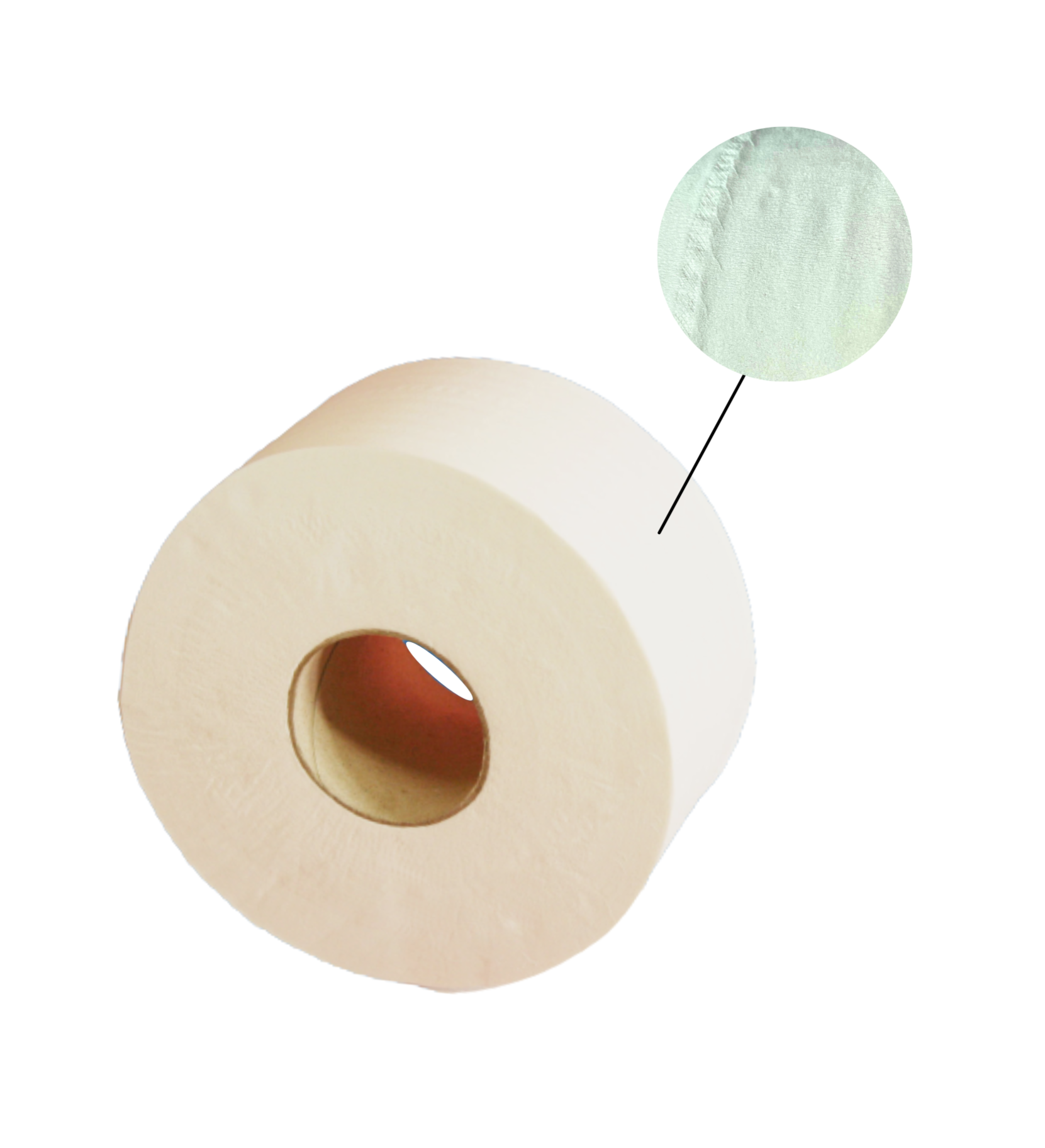 LOT 12 PAPIER HYGIENIQUE - MINI JUMBO OUATE BLANC PUR - 16gr - 486 - Laize 9 - 3