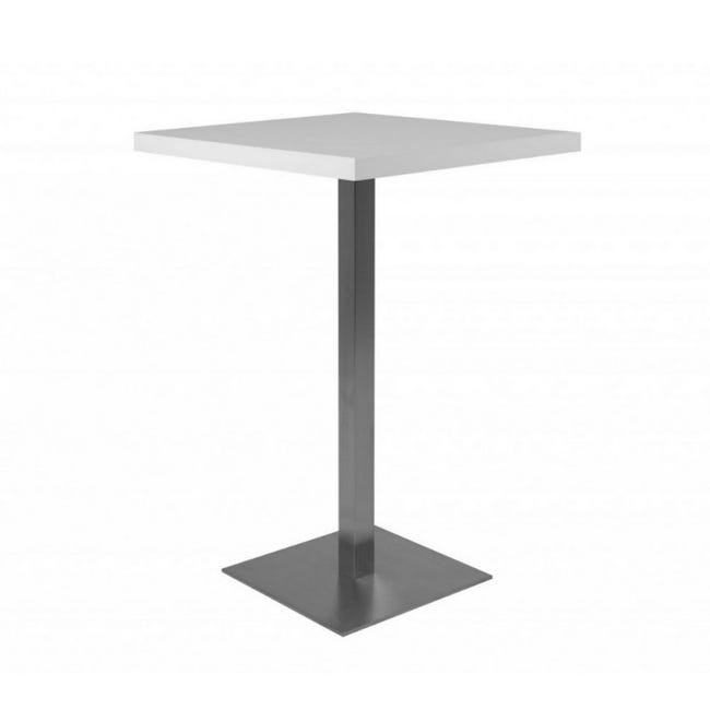 Table skast 100x60 cm blanche sur piétement chromé - Selsey