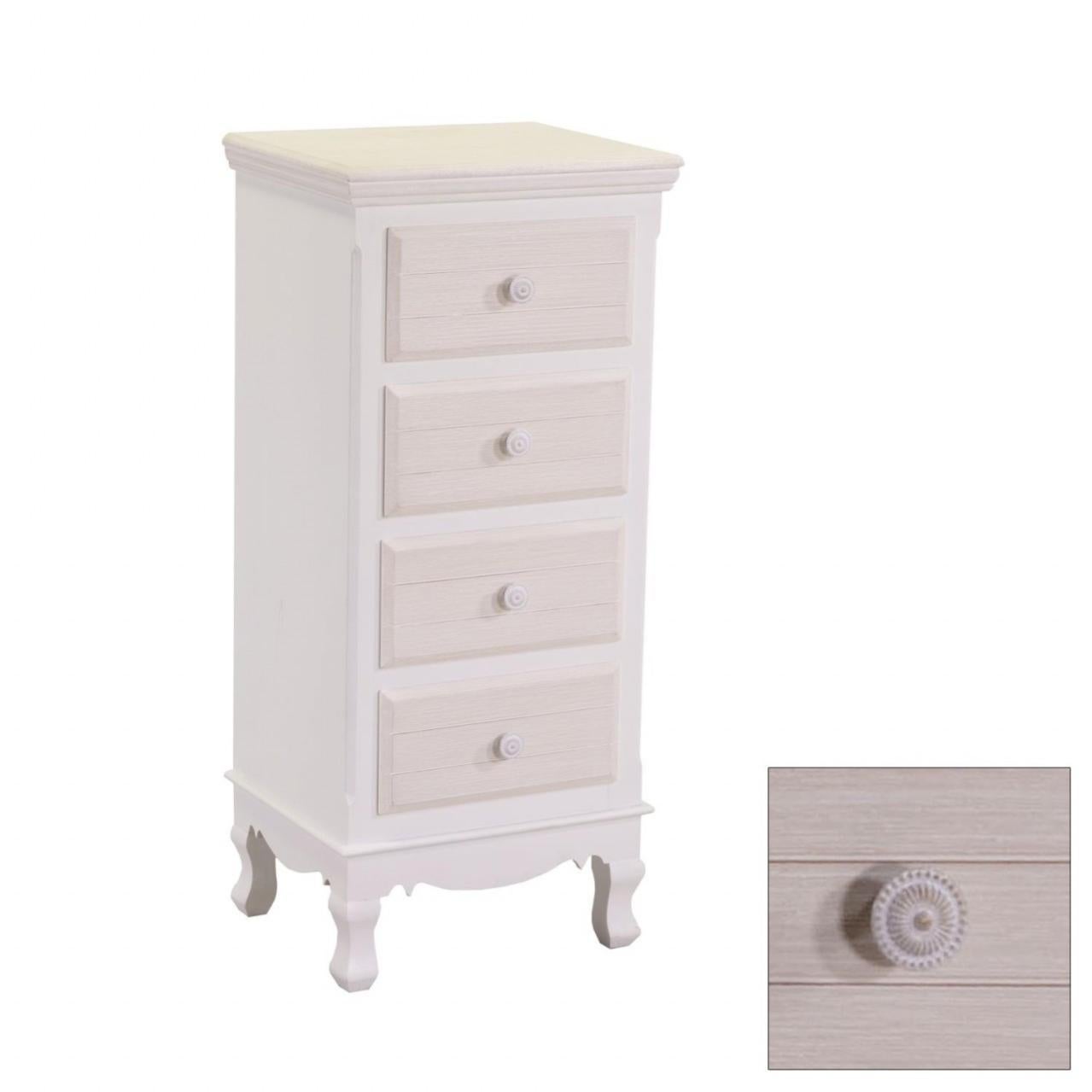 IDEASY Cassettiera con 6 cassetti, in rattan con decorazione in vimini, ampio spazio per camera da letto/soggiorno, 110 x 40 x 50 cm, colore naturale