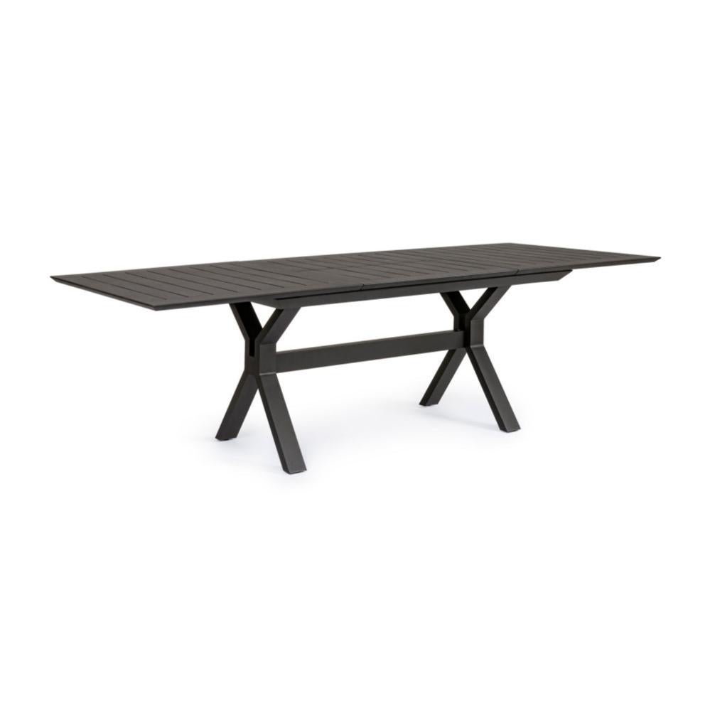 Table d'extérieur extensible Kenyon anthracite 180240x100 cm Leroy