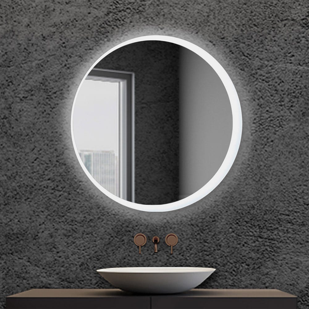Decorativi Specchio LED da bagno (129x84cm) Retroiluminato con  illuminazione (POD221) Freddo Bianco