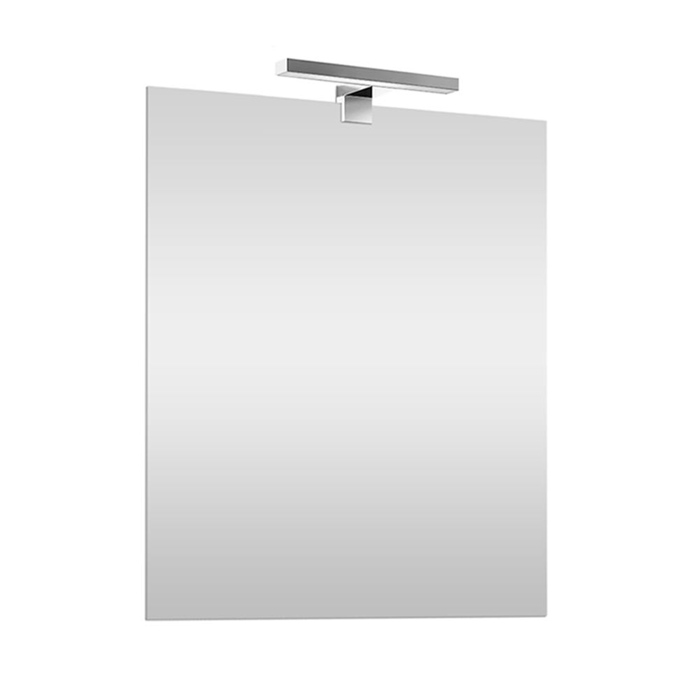 Specchio bagno LED 50x60 cm reversibile con lampada inclusa da 30 cm a luce  fredda