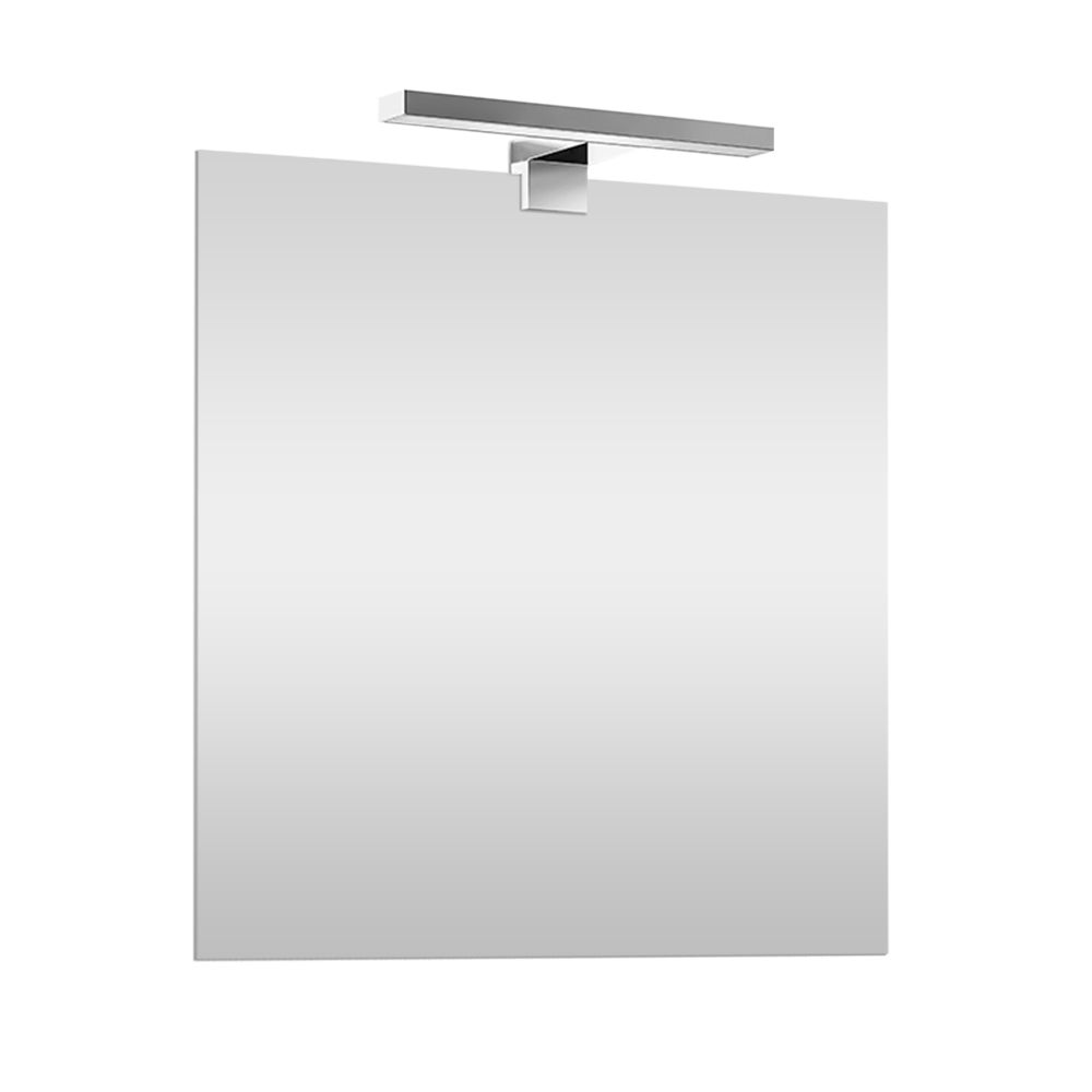 Specchio bagno 60x80 cm reversibile con luce LED naturale