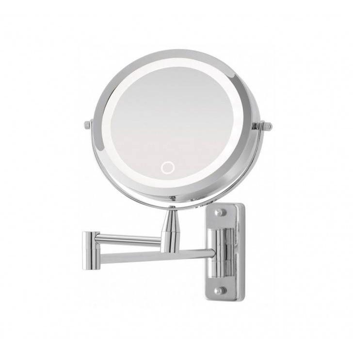 Specchio ingranditore a Muro con Braccio Orientabile e Luce LED Touch
