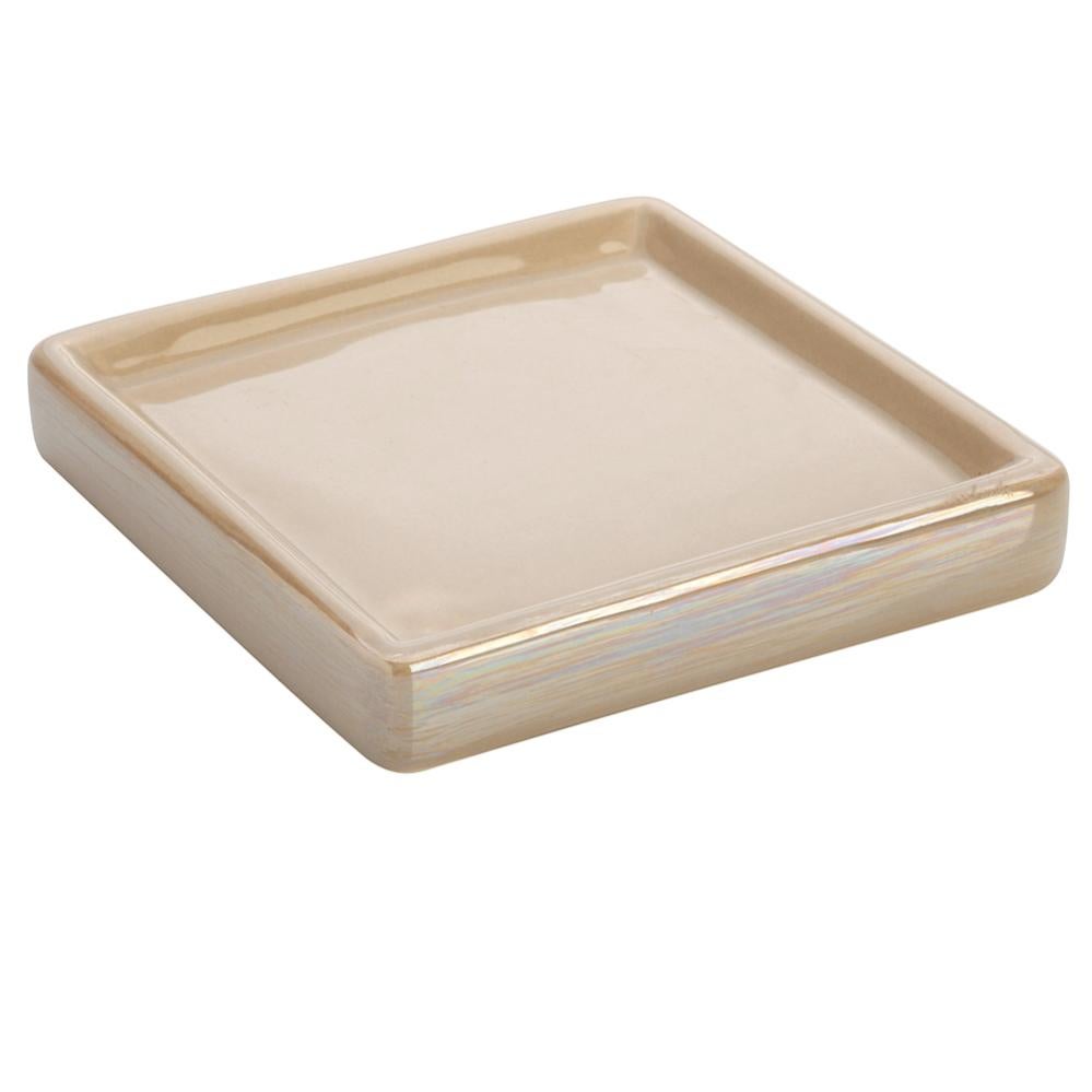Portasapone In Ceramica A Conchiglia Turchese – Decorativo Con Fori Di Drenaggio, Ø 11 Cm - 4