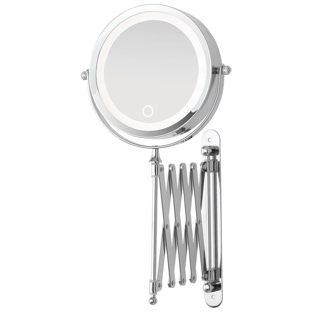 Specchio ingranditore 3x tondo con luce LED a parete, My Mirror