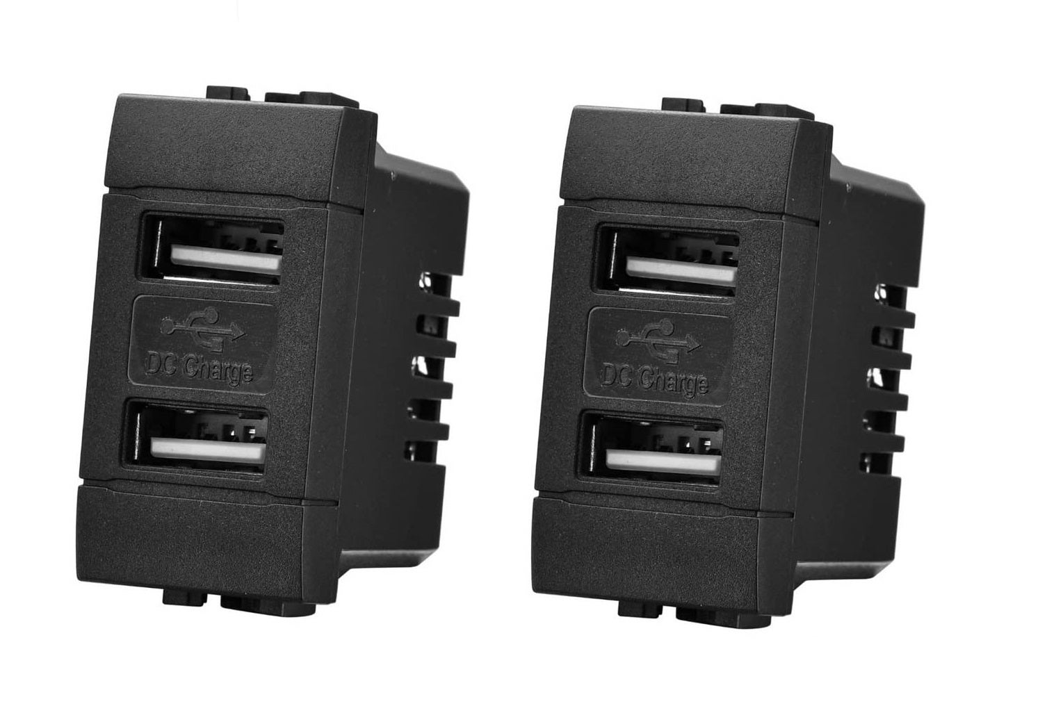 Kit 2 Moduli Caricatore Doppia Presa USB 5V 2,1A Ricarica Veloce di marca  Onekoo con compatibilità Bticino Living Light