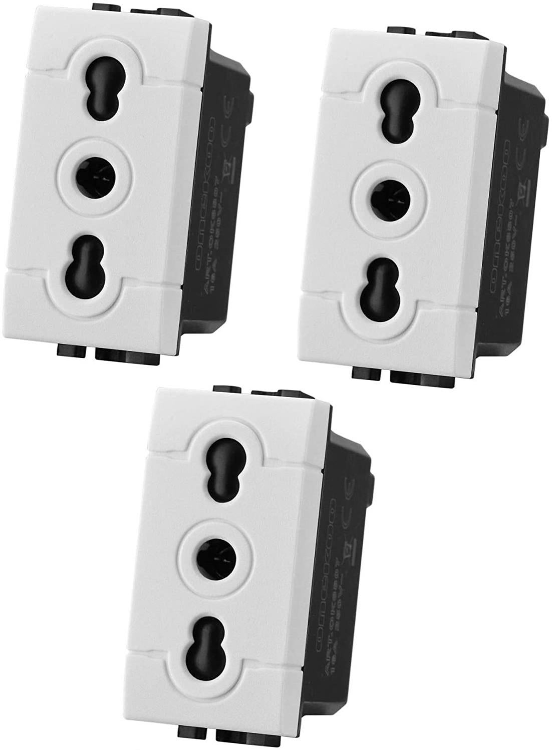 4 Prese Schuko Bipasso 16A Bianco - Compatibili Con Vimar Plana - Foto 3