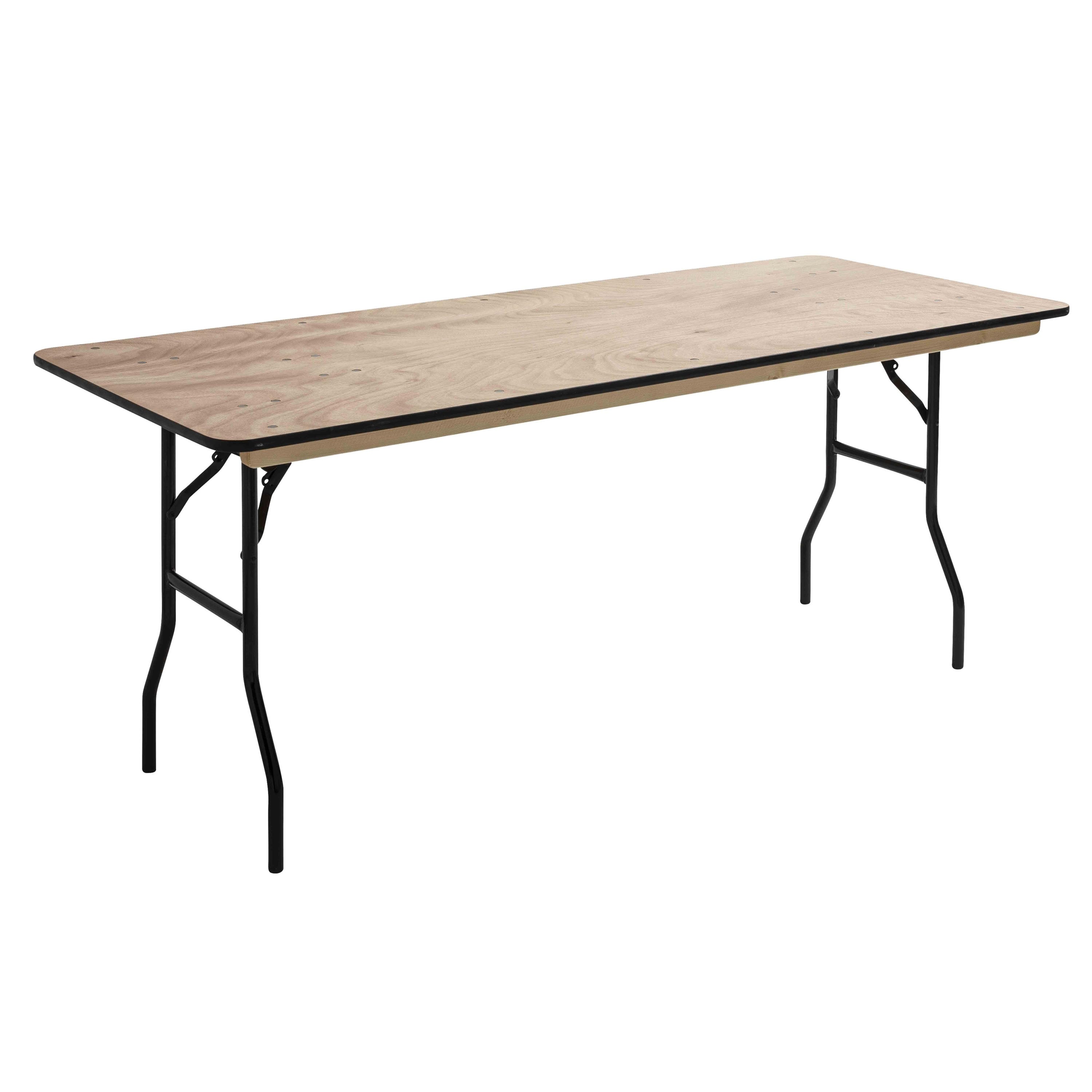 Lote de 5 mesas plegables de madera de 180 cm