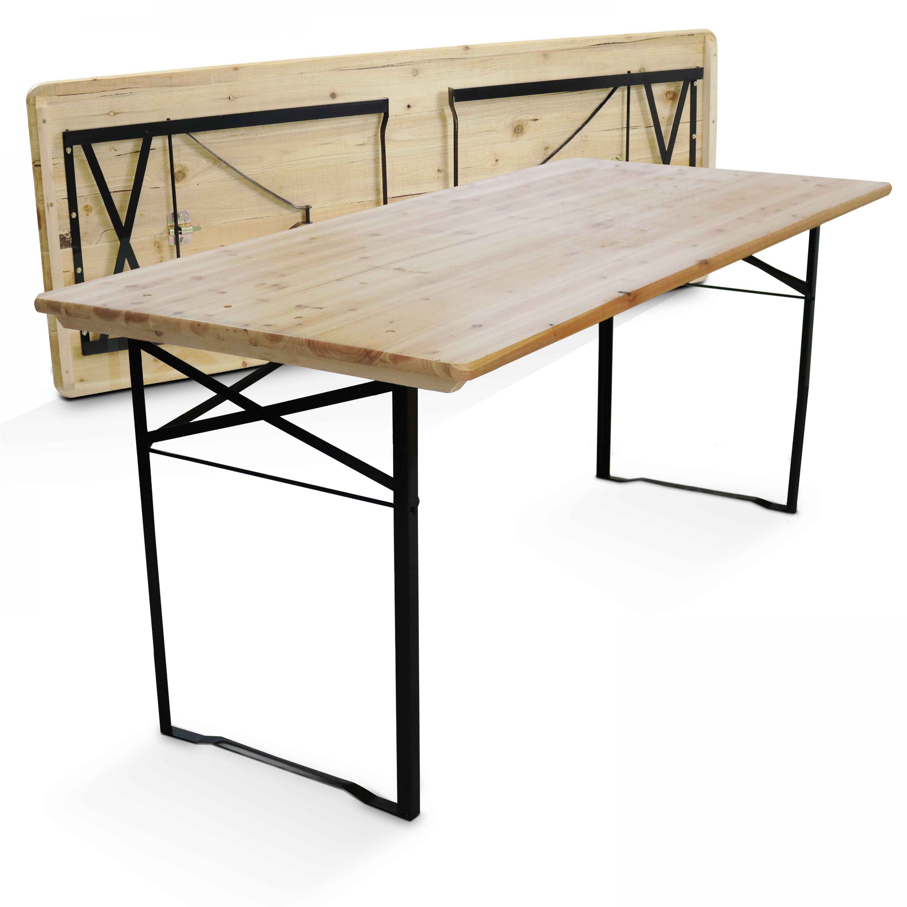 Mesa plegable de 180 cm en madera