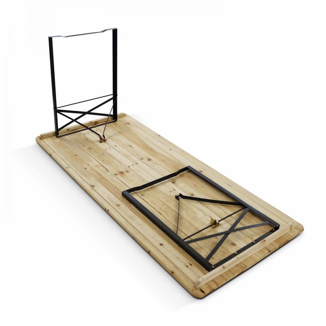 Mesa de madera de 180 cm con patas plegables