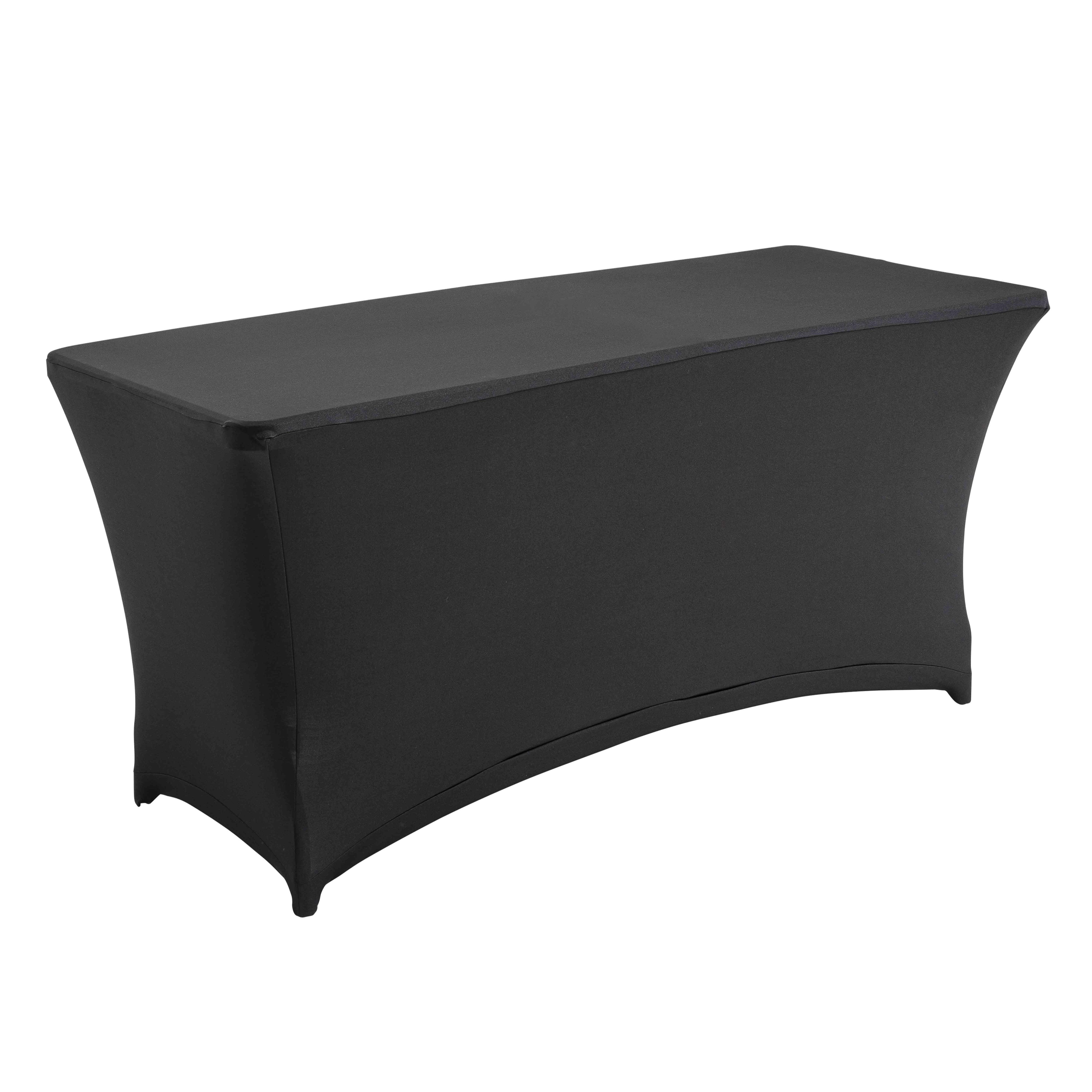 Table pliante noire 180 cm PEHD et acier + 4 rehausseurs | Mobeventpro