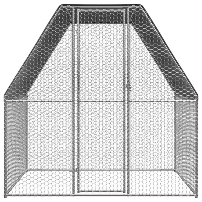 Gabbia per polli da esterno 2x2x2 m in acciaio zincato