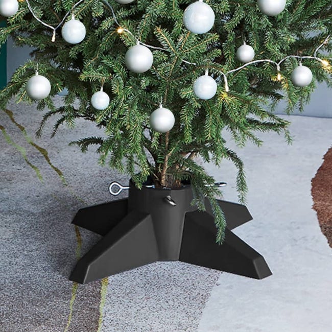 Base Per Albero Di Natale In Resina VidaXL Base per Albero di Natale Grigia 55,5x55,5x15 cm | Leroy Merlin