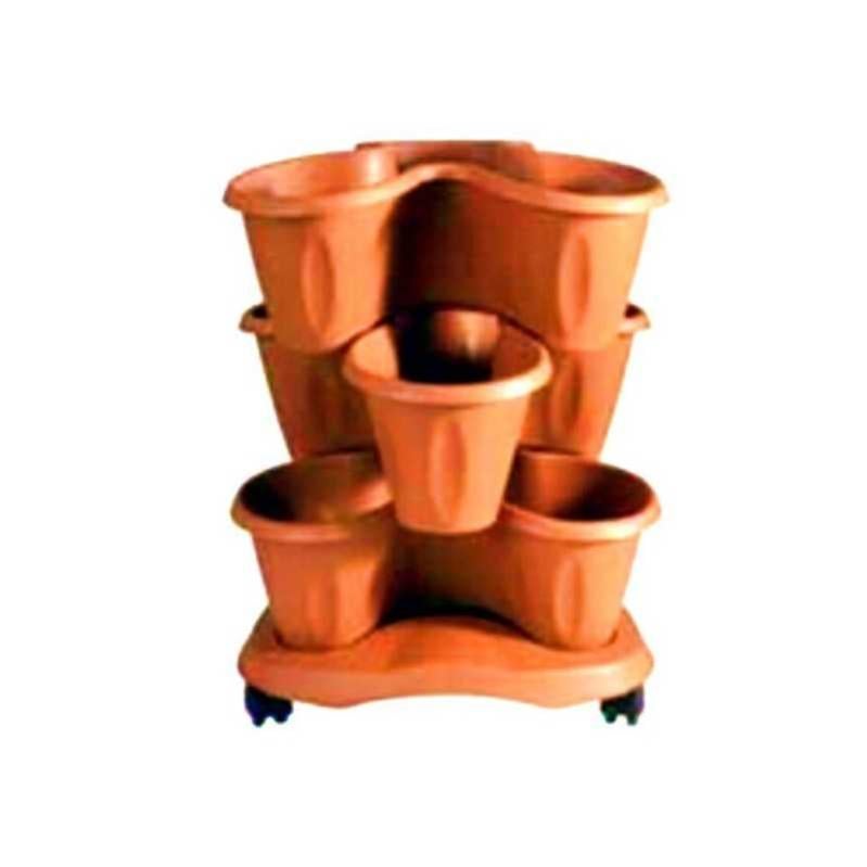 VASO 'TRIFOGLIO' 40 cm x 16 h - Colore Terracotta 8007633300004