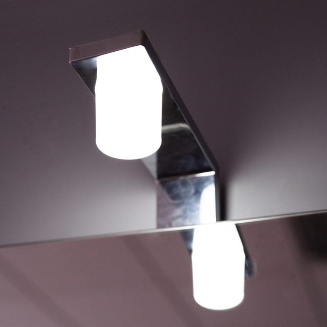 Lampe miroir murale LED 8W 12V argent chrome éclairage miroir