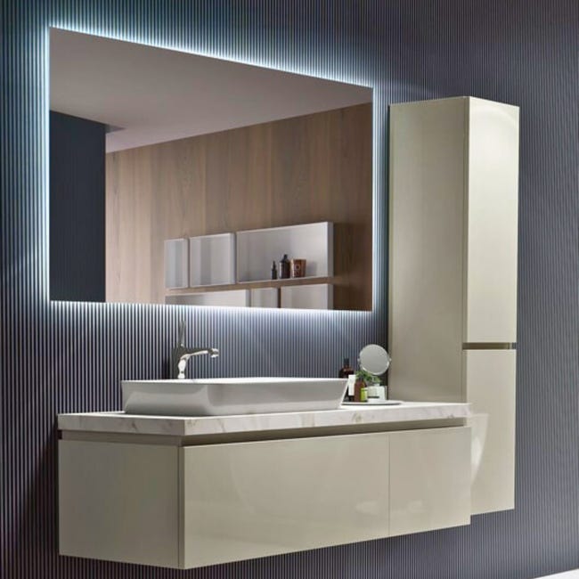 Specchio da bagno quadrato retroilluminato Svezia 120x80 - LEDIMEX