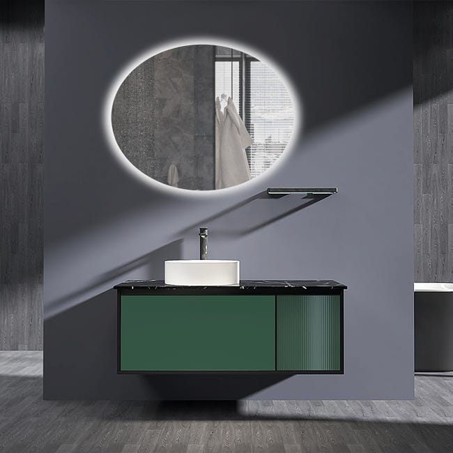 Espejo baño ovalado retroiluminado Oval 100 Ø - LEDIMEX | Leroy Merlin