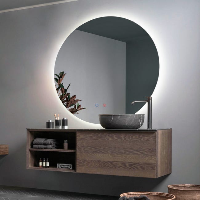 Espejo led baño redondo retroiluminado BETA - CRISTALED Medida BETA Ø50