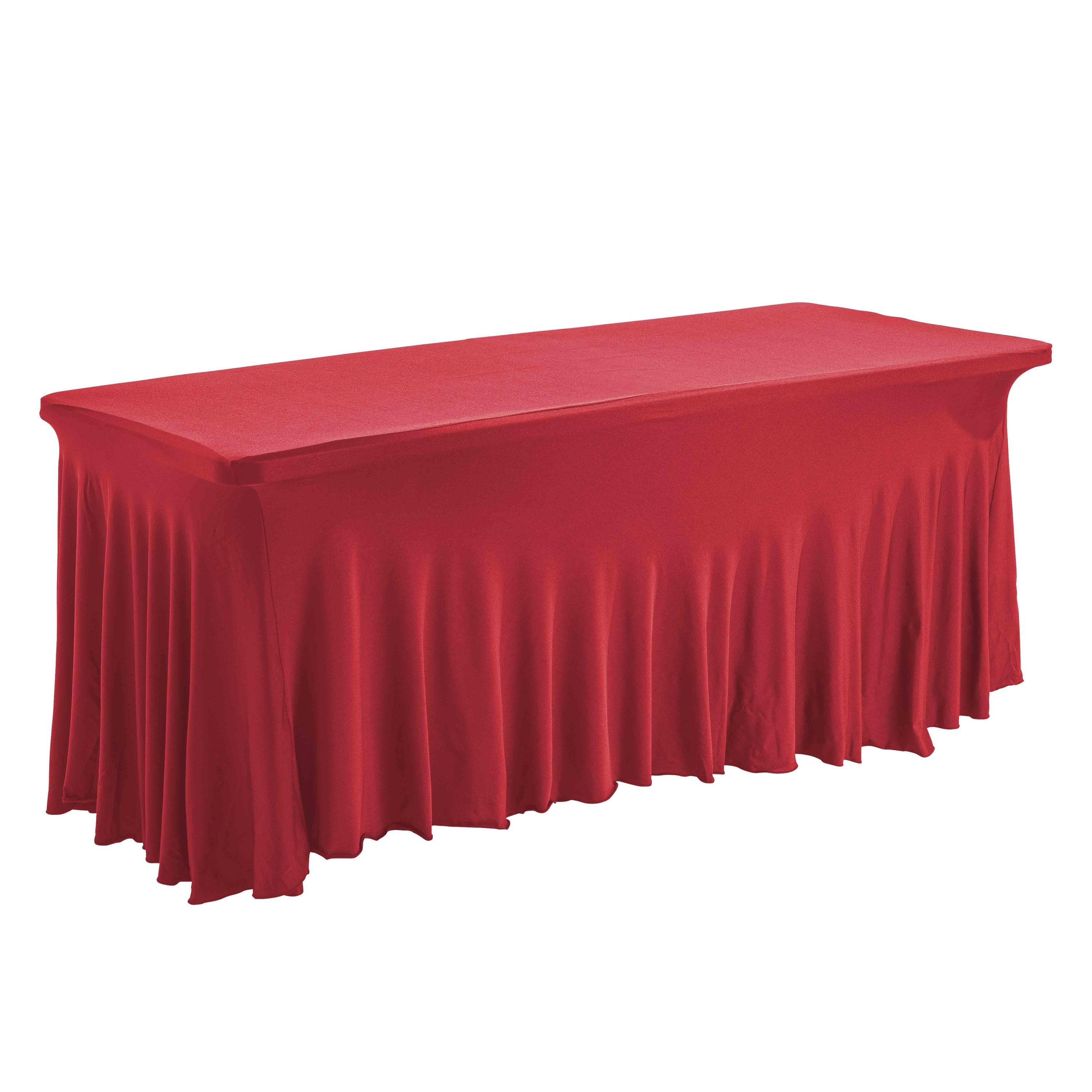 Tovaglia rossa da 180 cm per tavolo da ricevimento buffet catering
