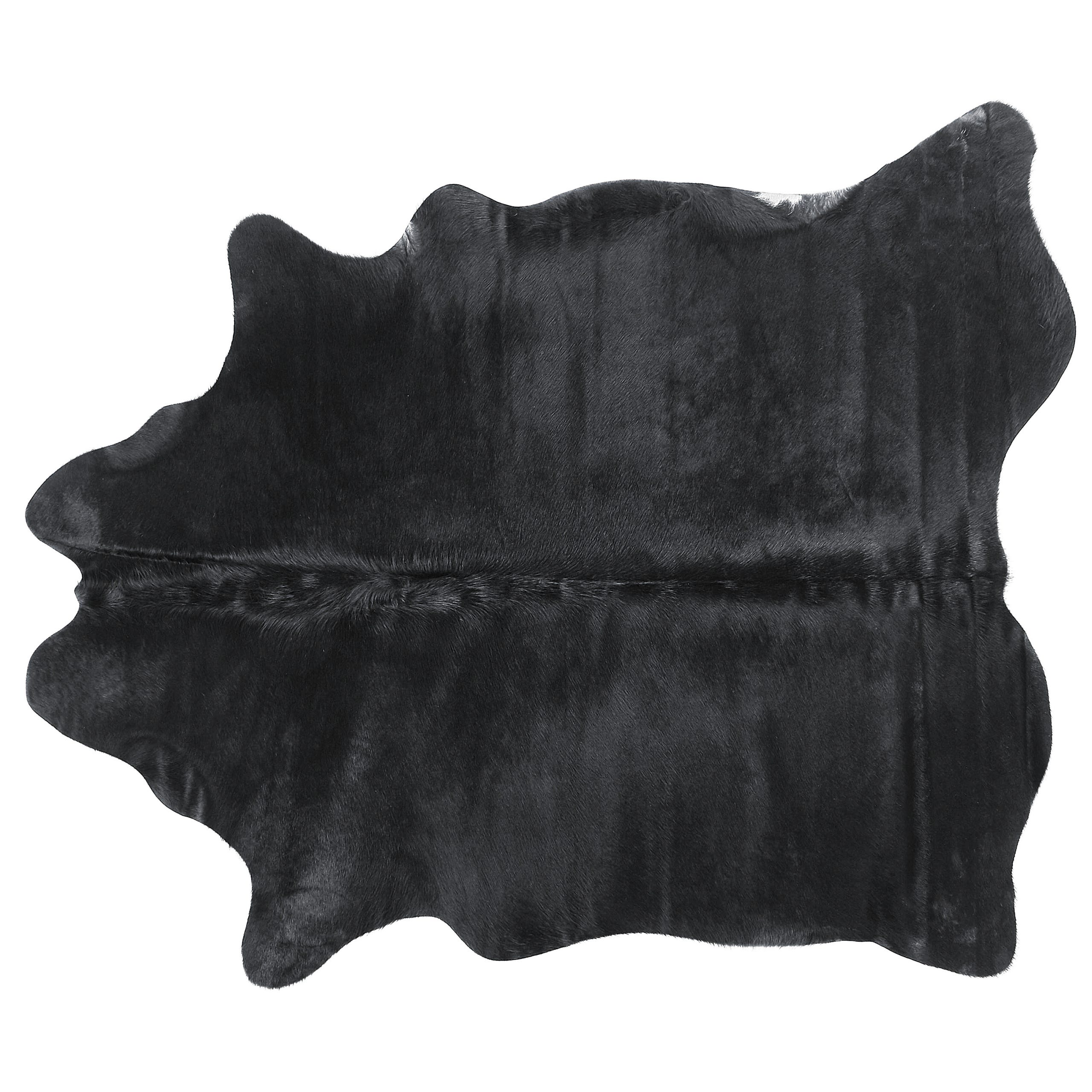 Alfombra negra de piel de vaca española de 10x10, 15x15 o 20x20 cm. .