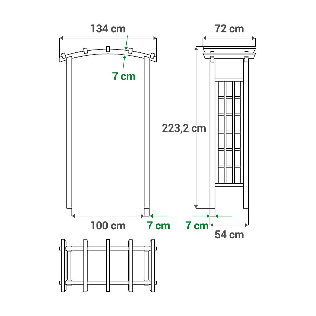 Arche De Jardin Jasmin En Arc + 4 Supports Poteaux à Enfoncer | Leroy ...