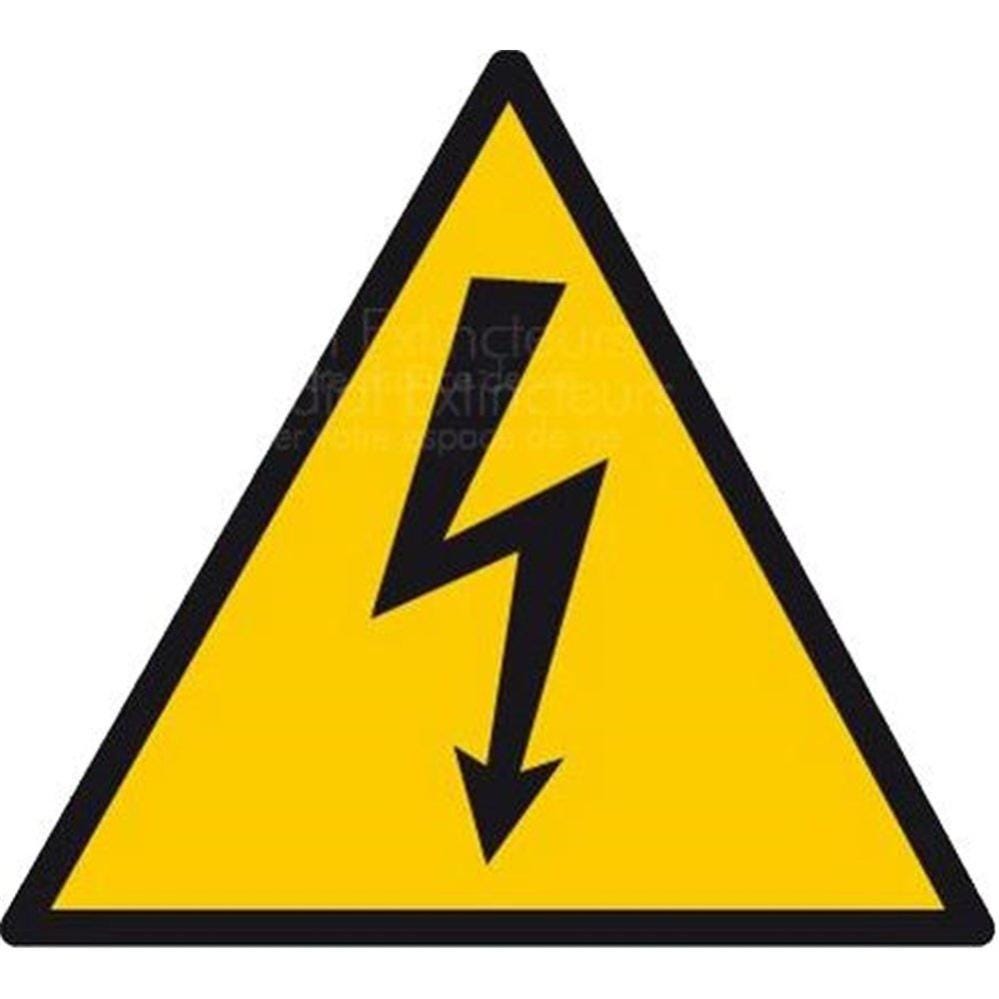 Panneau PVC Danger électrique - Triangle 200 X 200 X 200 mm / Marque ...