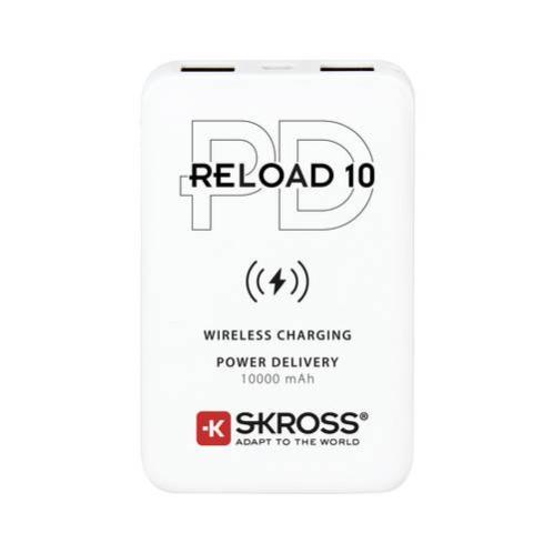 Skross Reload Pd Qi Powerbank Batterie Suppl Mentaire Mah Li Ion Blanc Affichage Du