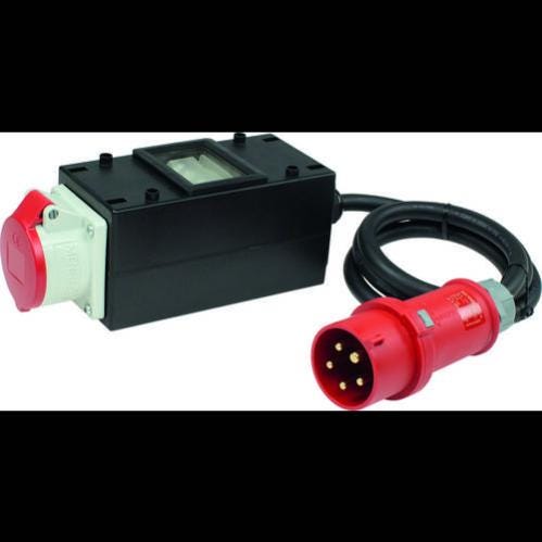Adaptador CEE A 3 Enchufes 230V - Conector De Alta Corriente 400V 16A, Cable De Goma H05RR-F 3x2.5 Mm², Para Obras, Camping Y Agricultura