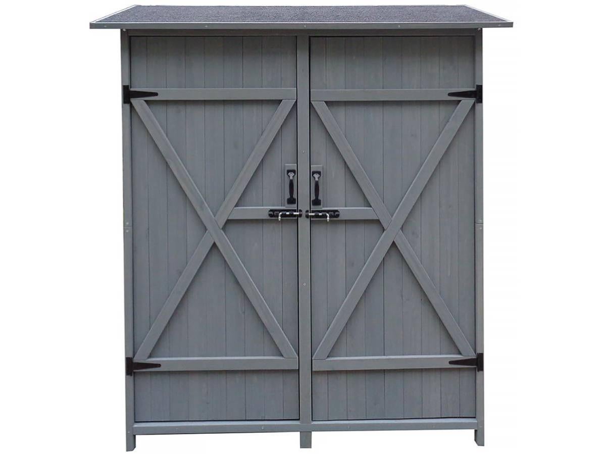 Armoire de jardin "Espacio" 140 x 49 x 162 cm Anthracite Leroy Merlin