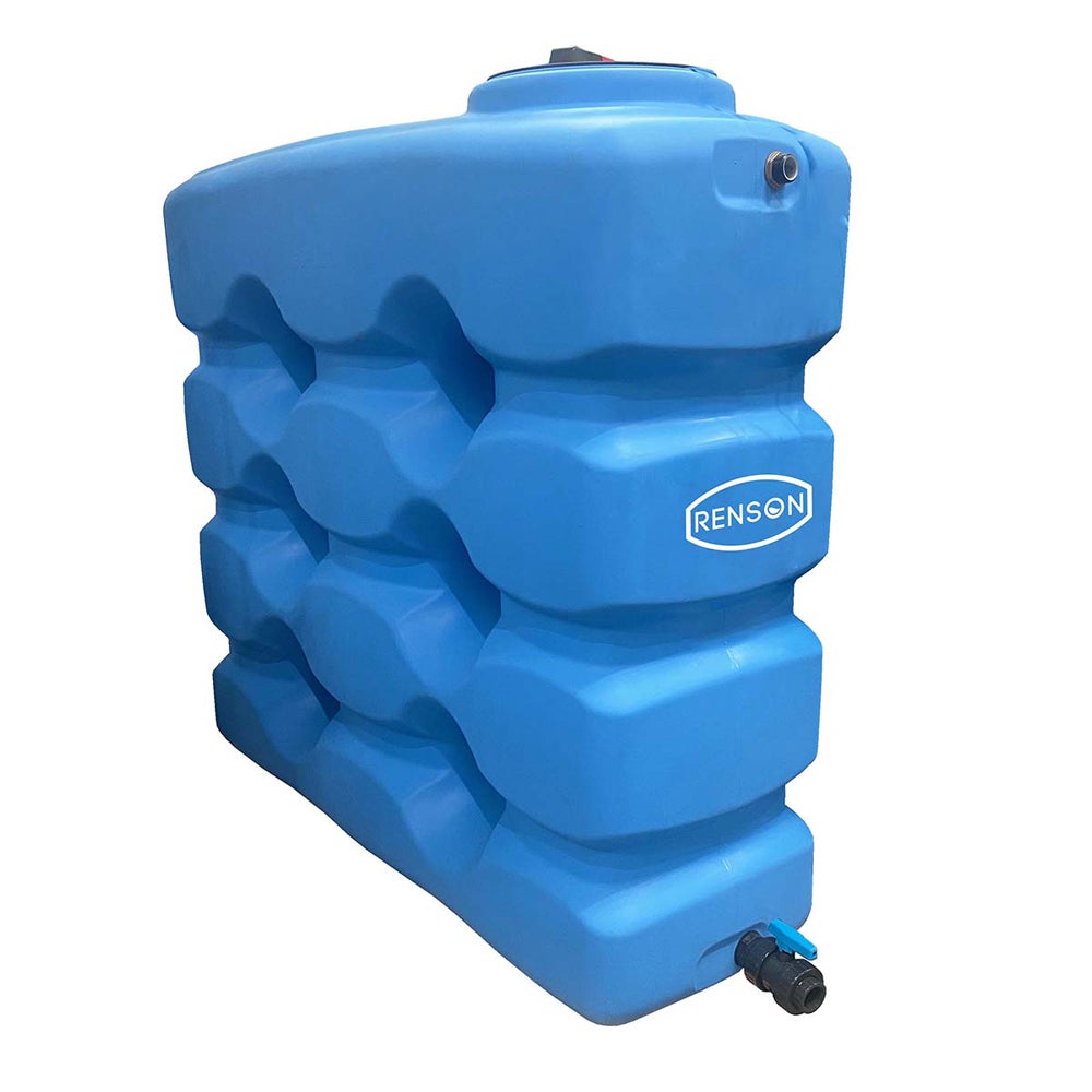 Réservoir récupérateur d'eau de pluie 2000l - Cuve polyéthylène aérienne  bleue - Vertical
