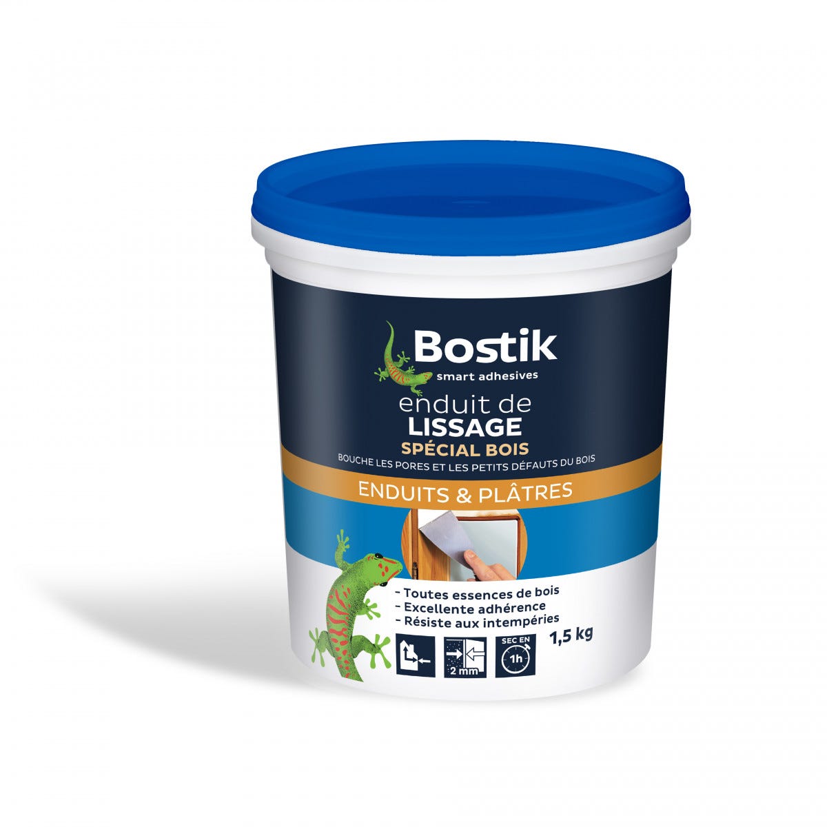 BOSTIK - Enduit rebouchage bois pâte 1,5kg - L'enduit de