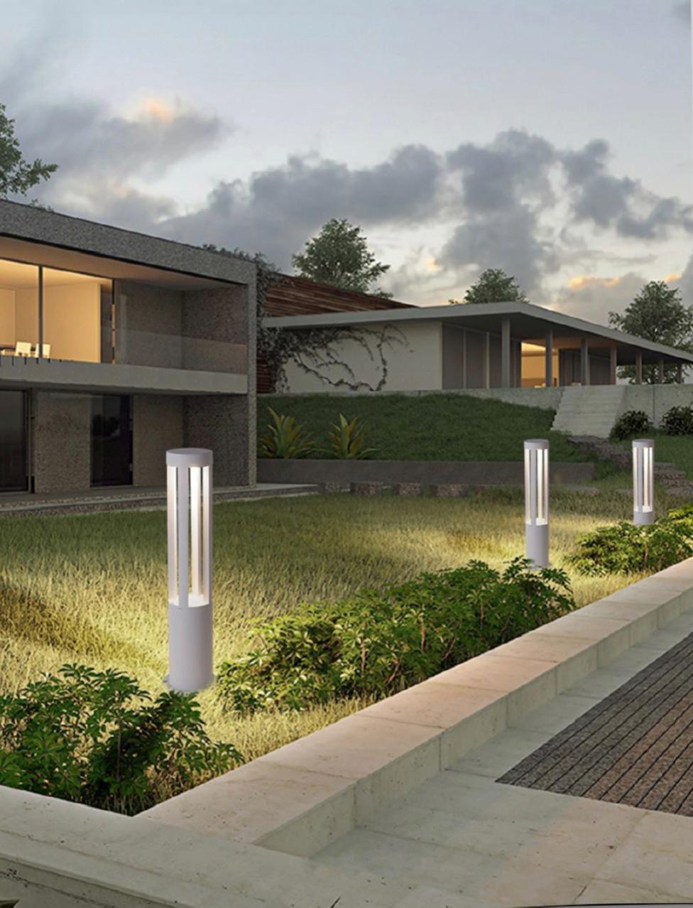 Poteau Pour Lampadaire De Jardin 2 Mètres - Matière Beyblend Noir | Résistant Aux Intempéries, Fabrication Italie