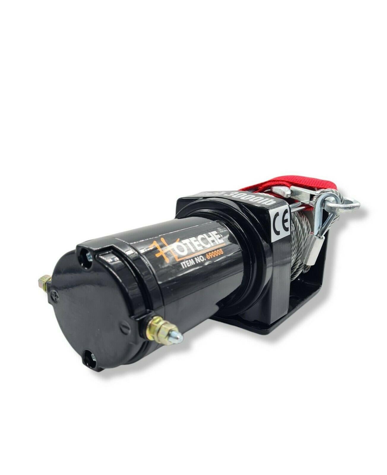 Verricello Elettrico 12V 3000LBS (1360 Kg) - Per Fuoristrada E Salvataggio, Impermeabile IP54, Controllo Cablato