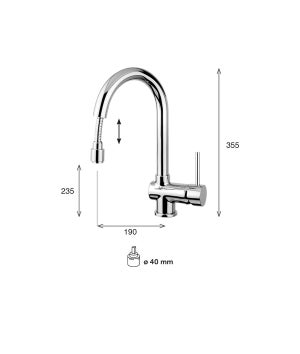 Colonna estraibile vano 15cm h.165 / 220cm p. 45cm - GUIDE E