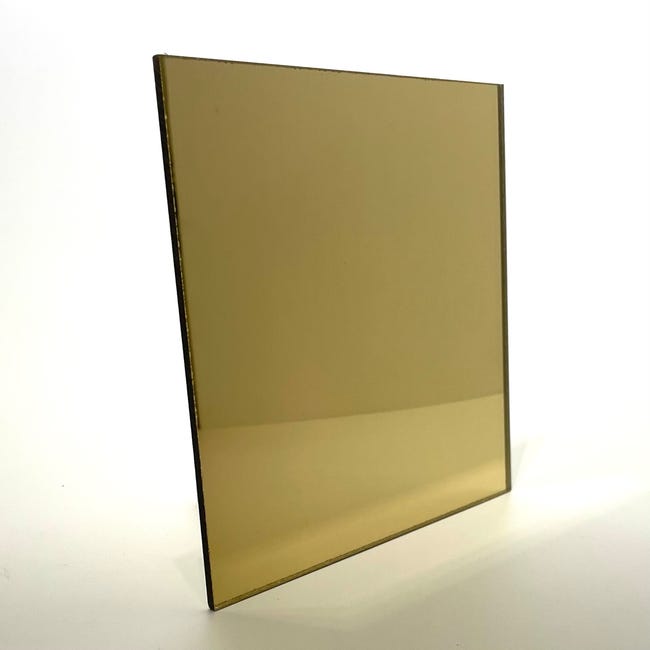 Plaque Plexiglas Miroir Doré Ep. 3 mm L.100 x 50 cm