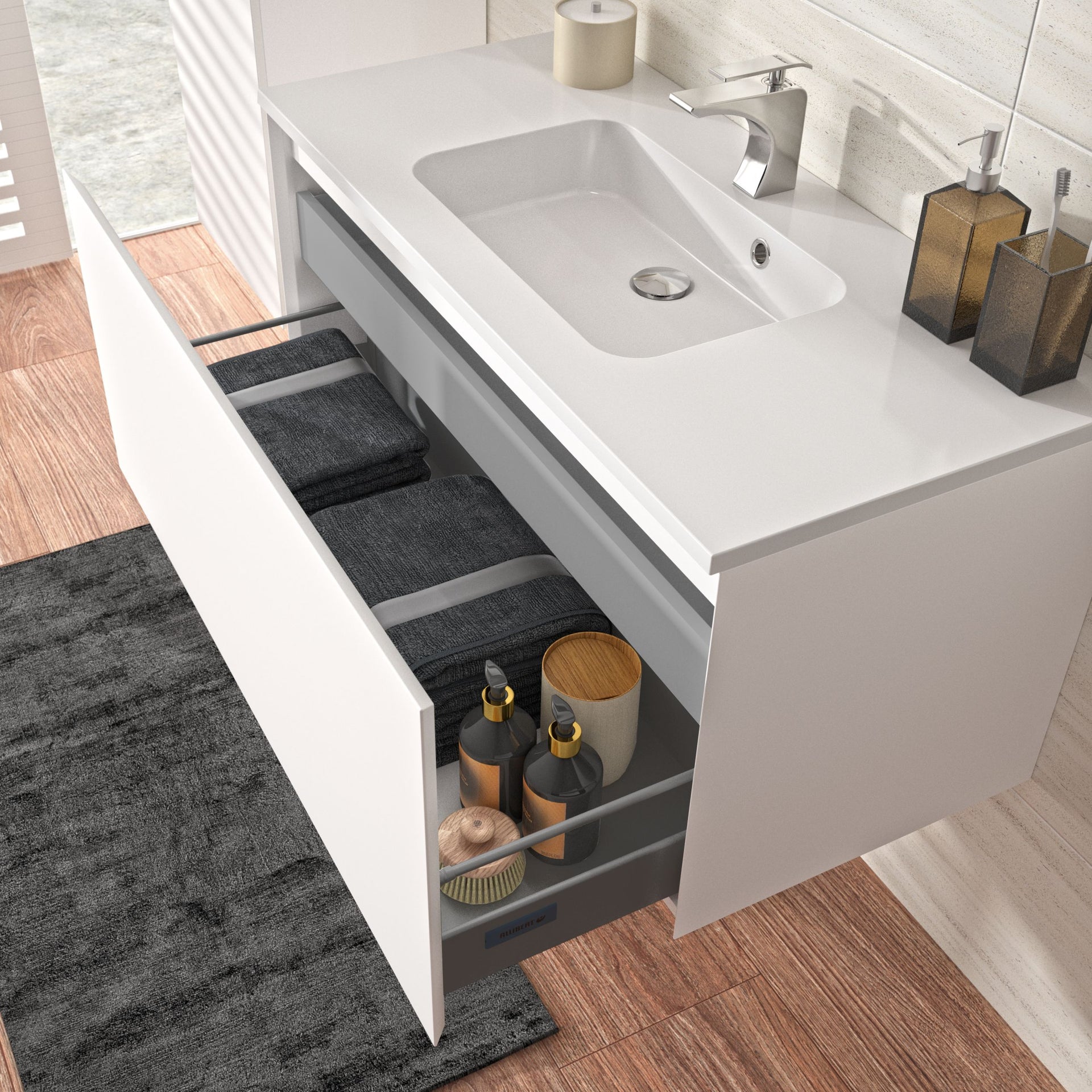 Meuble Sous-vasque 100 Cm Nordik Blanc Ultra Mat | Leroy Merlin
