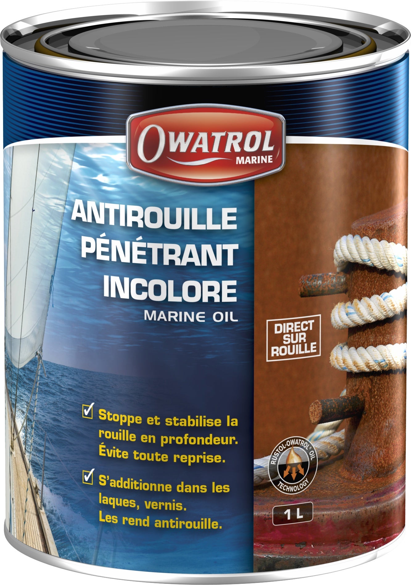 Antirouille pénétrant incolore Owatrol MARINE OIL 1 litre