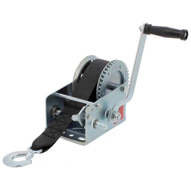 Verricello Manuale In Ferro Per 540 Kg O 1200 Libbre Con Cinghia In Poliestere Colore Argento E Nero Vida Xl - Foto 7