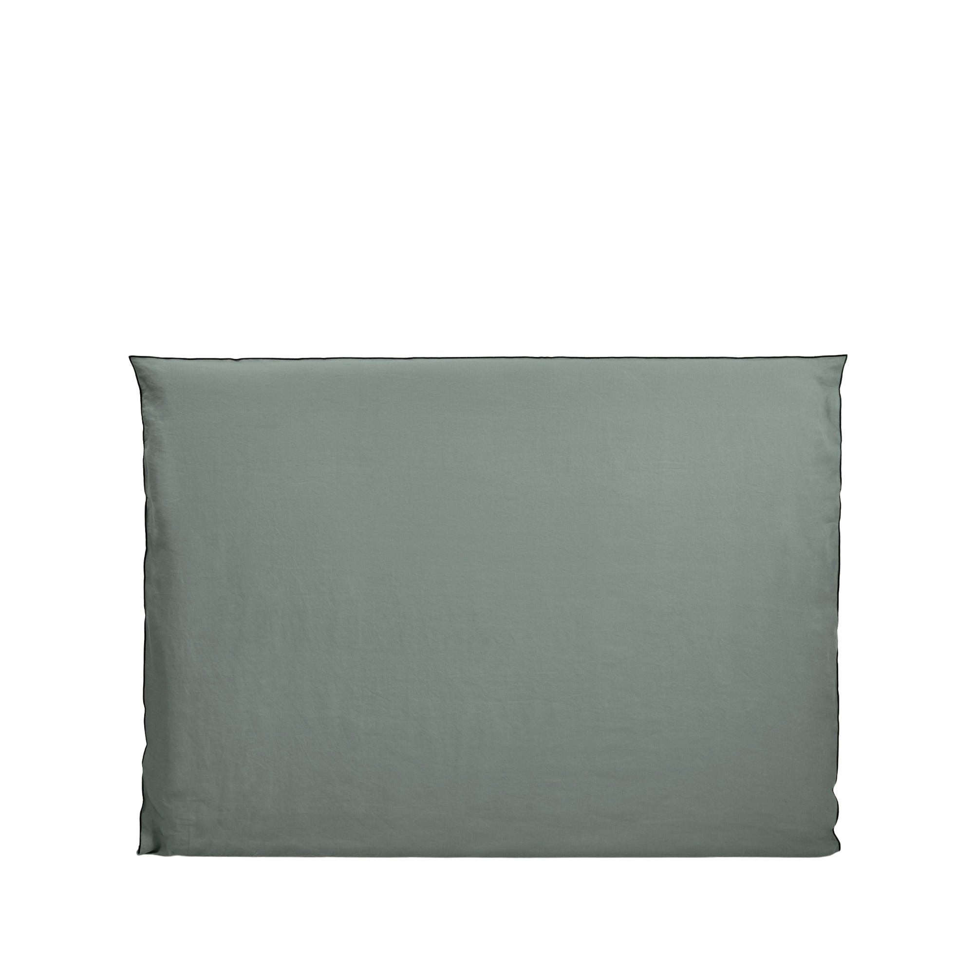 Housse de tête de lit 170x134 en lin bleu vert Carlina - Madura