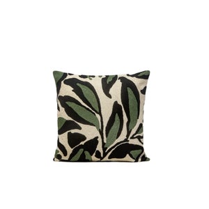 Housse de coussin 40x60 cm ivoire et noir Taha