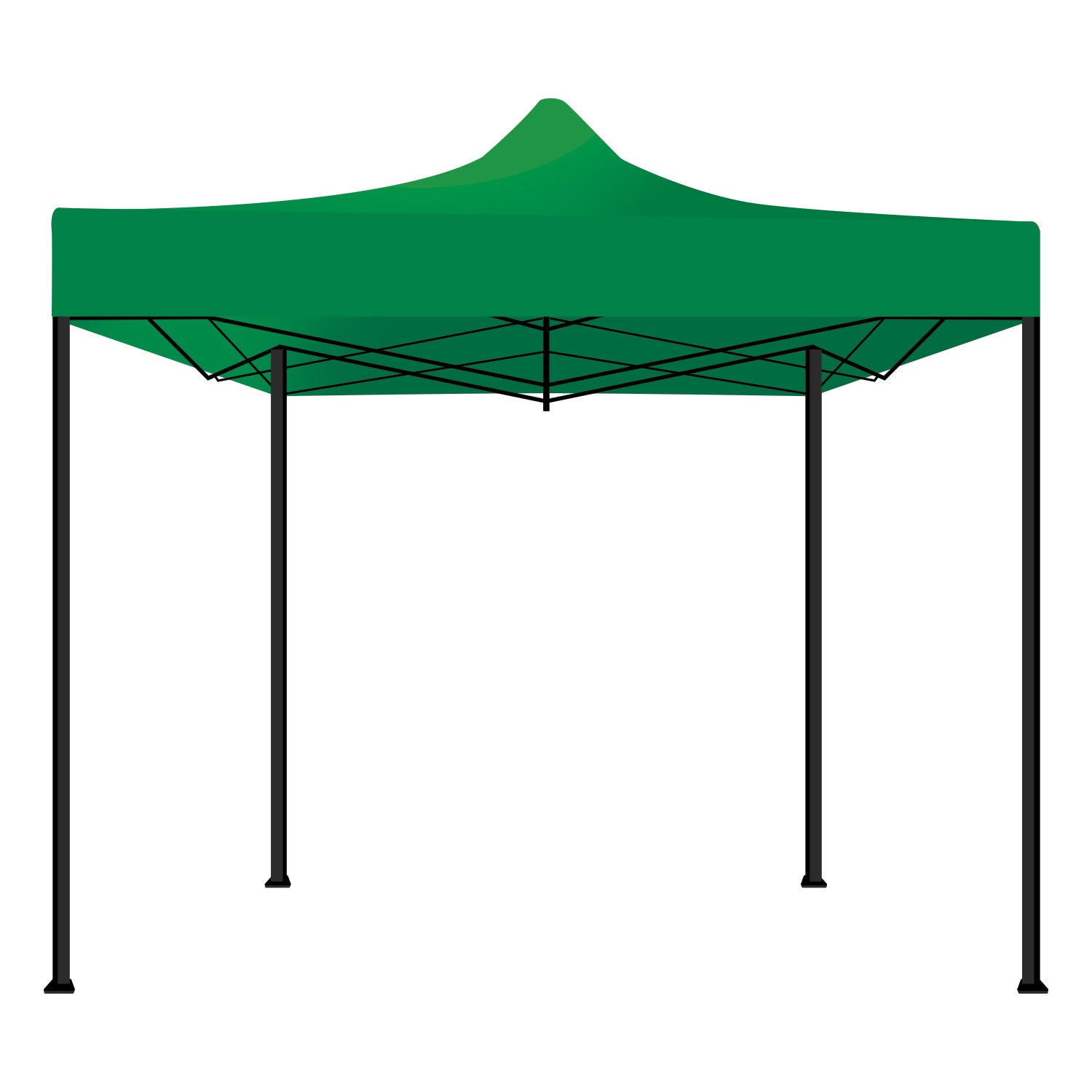 Festnight Tenda da Sole Esterno Tenda Pieghevole Verde 3 x 3 m 
