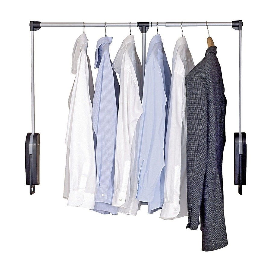 Cintre à vêtements avec bâton télescopique, support de montage en rack  abaissé - largeur 87 - 130 cm, WENKO, WENKO